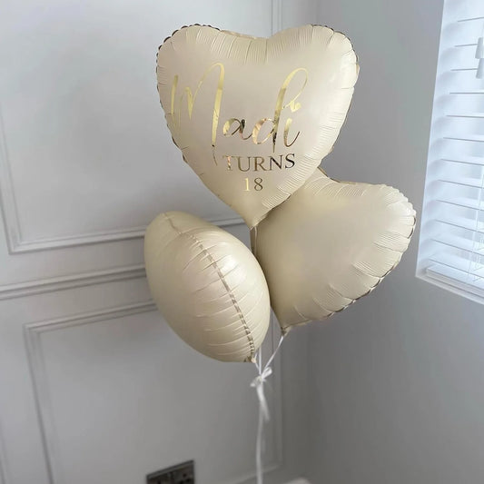 10pcs 18in cream colored love party decoration balloons suitable for birthdays, weddings, anniversaries, and graduation