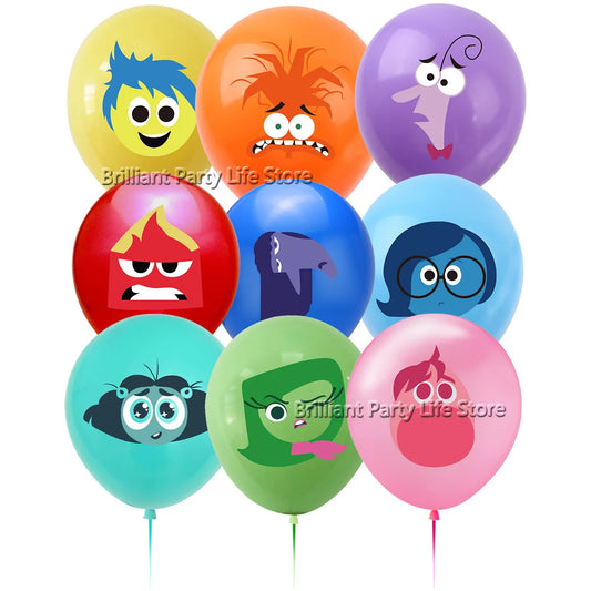 12-60Pcs Inside Out Balloons 12inch Cartoon Latex Balloon Birthday Party Decoration Toys For Kids Baby Shower Party Supplies